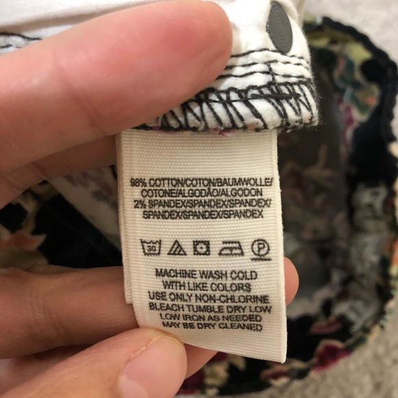 Free People Floral Corduroy Pants Size 27 - Picture 6 of 6